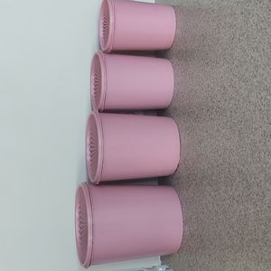 Vintage Dusty Rose Tupperware Cannister Set